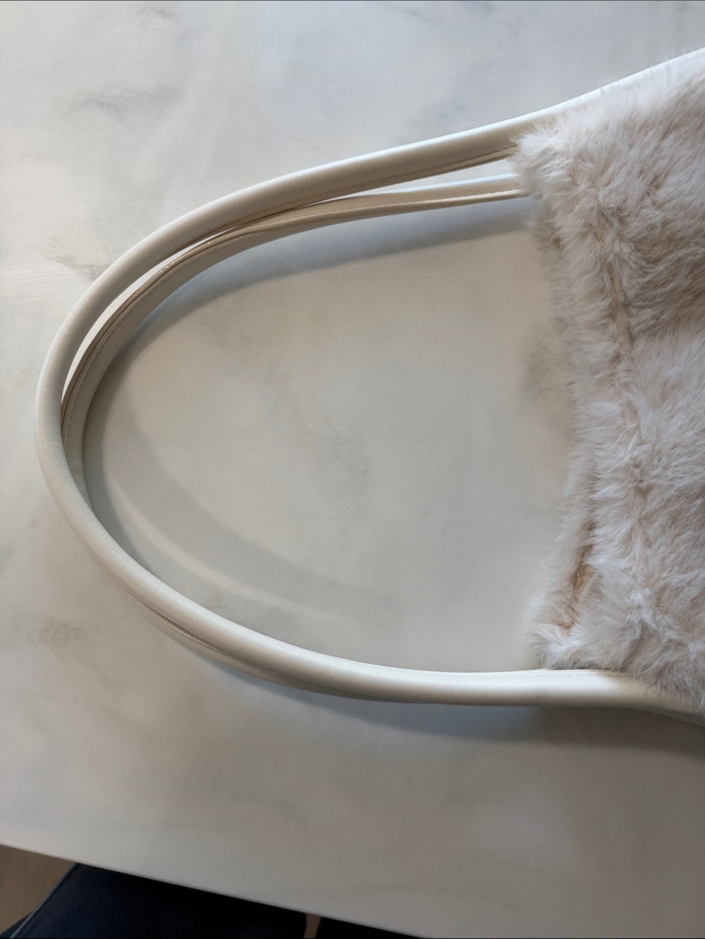 Victoria's Secret Cream Faux Fur Tote Bag - Picture 10 of 11